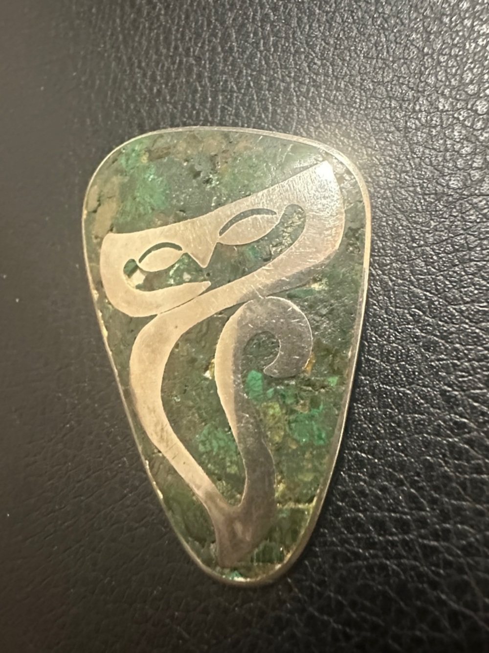925 Sterling Silver Green Cat Decorative Pendant